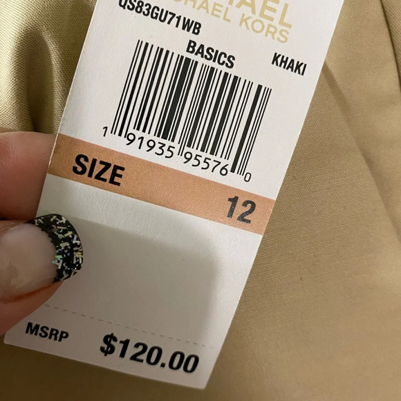 MICHAEL KORS NWT Khaki Straight Leg Pants - Picture 7 of 13